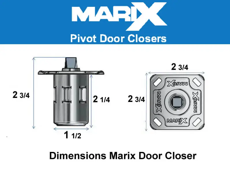 Marix door closer Dimensions